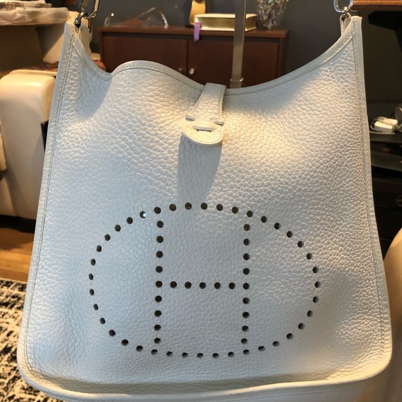 Hermes Clemence Evelyne PM -Off White - Picture 6 of 8